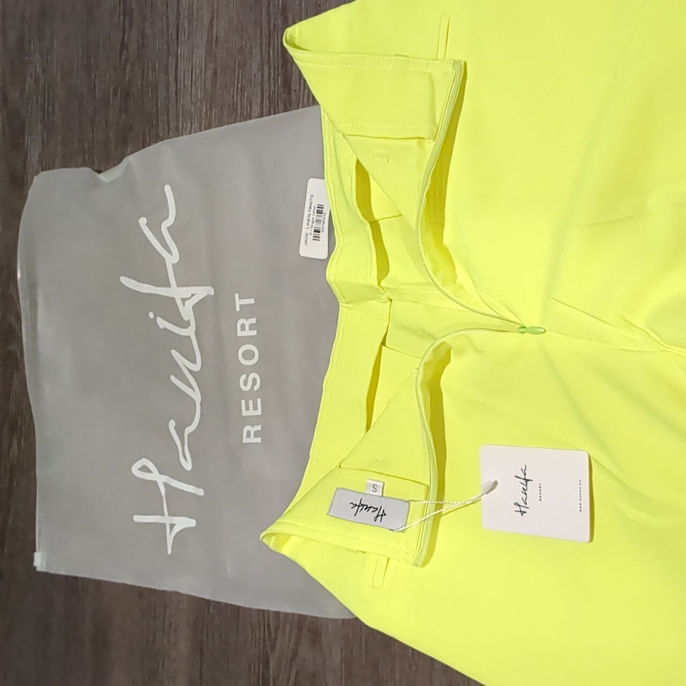 Hanifa Bright Lime Jade Pants - Small - Picture 3 of 4